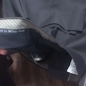 Pinstripe pants and coat